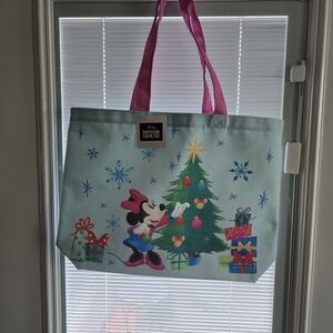 Disney Minnie Mouse Holiday Tote - Pink and Blue